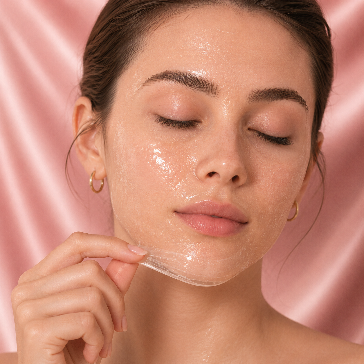 Gently peeling away the mask